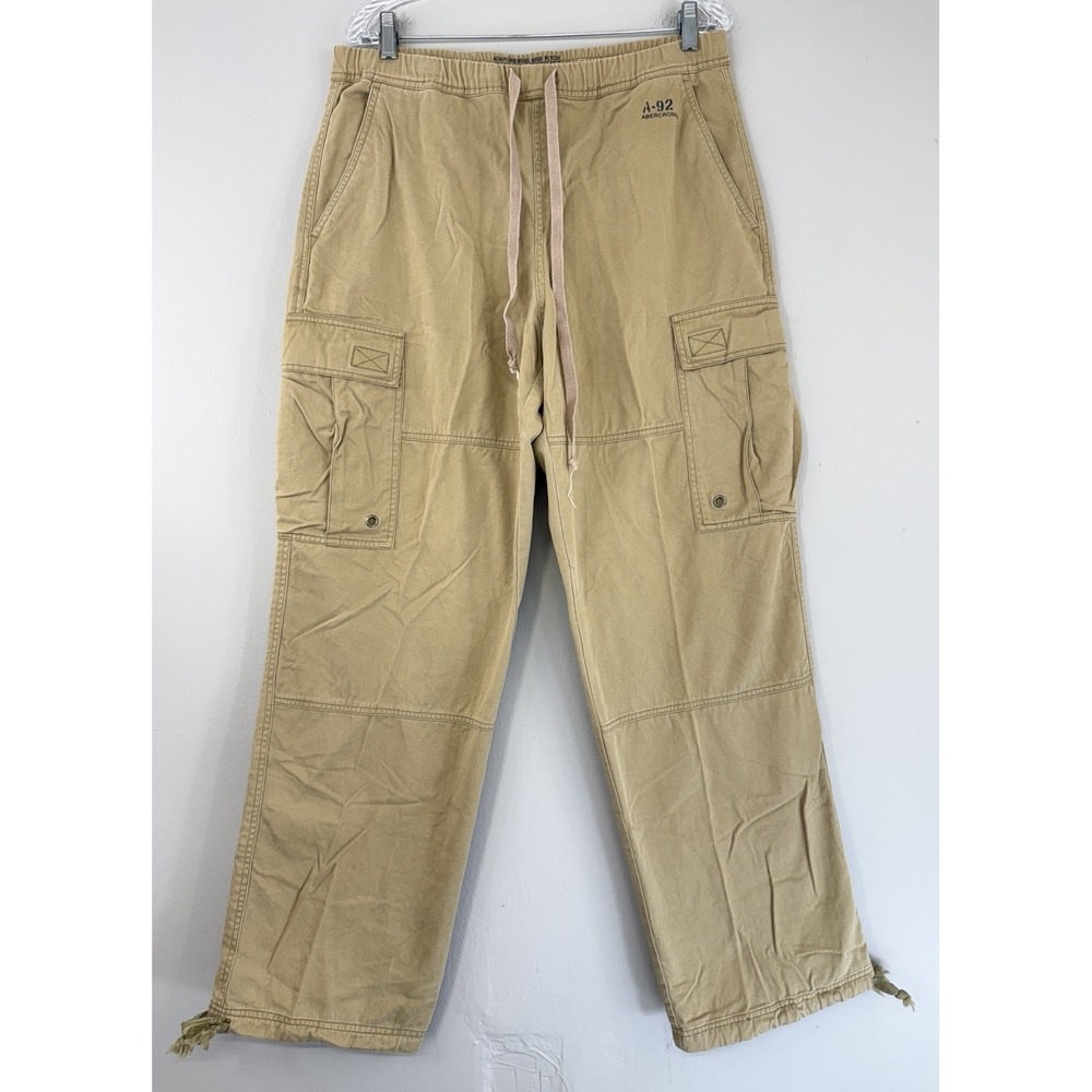 Abercrombie & Fitch A-92 Cargo Pull On Pants Men's‎ Small Baggy Drawstring